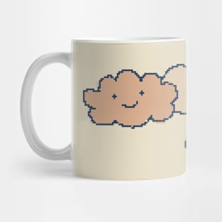 Moody Happy And Sad Clouds Pixel Art Mug